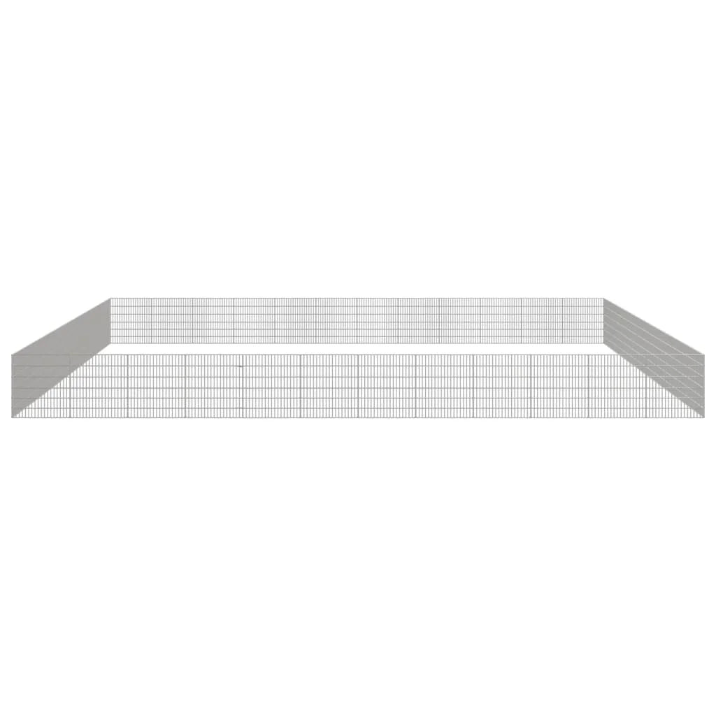 vidaXL Free Range Animal Enclosure 48-Panel 21.3"x23.6" Galvanized Iron