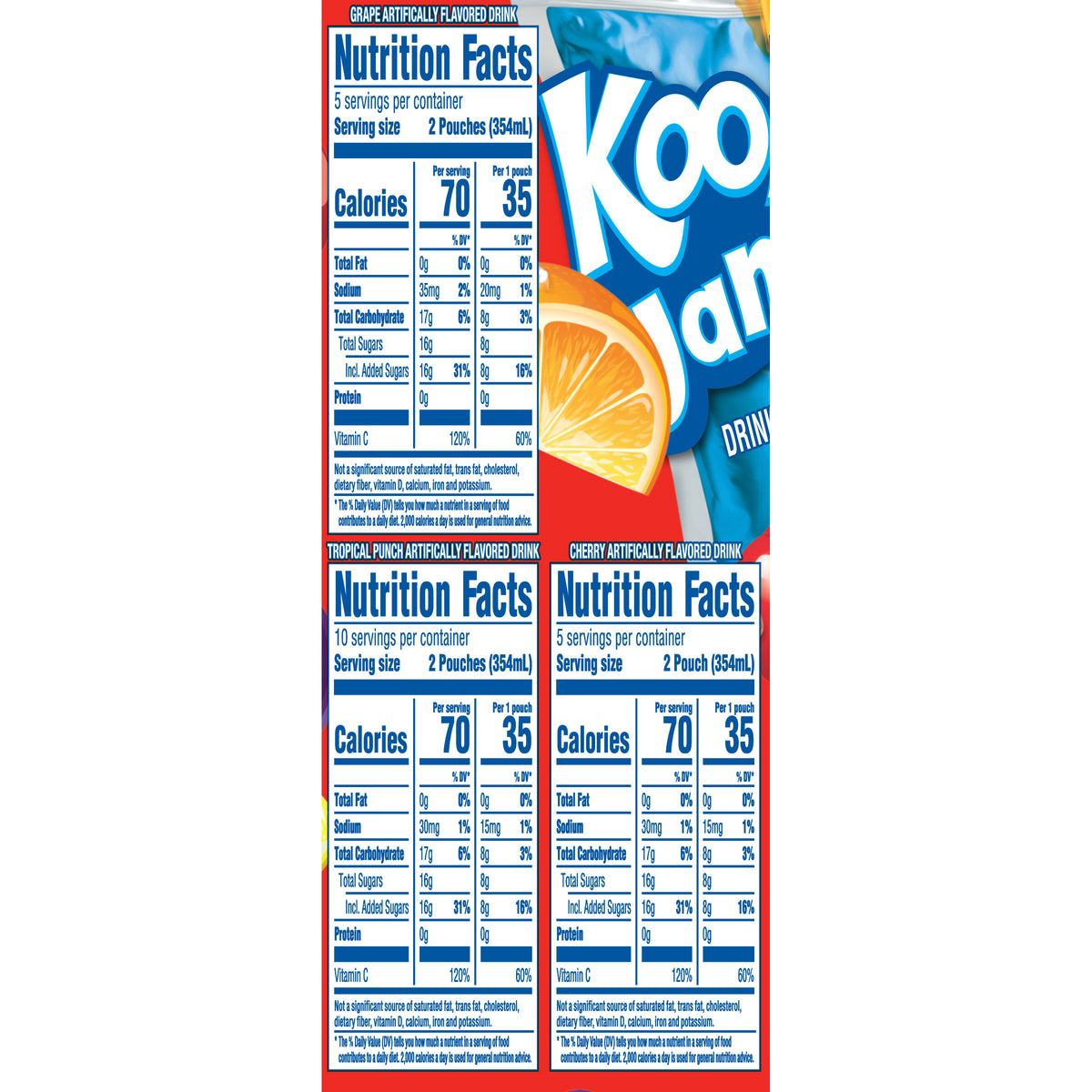 Kool-Aid, Jammers, Variety Pack, 6 fl oz, 40-Count