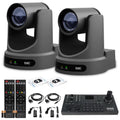 2 x PTZOptics Move SE PTZ Camera with 20x Optical Zoom + PTZOptics SuperJoy PTZ Camera Controller