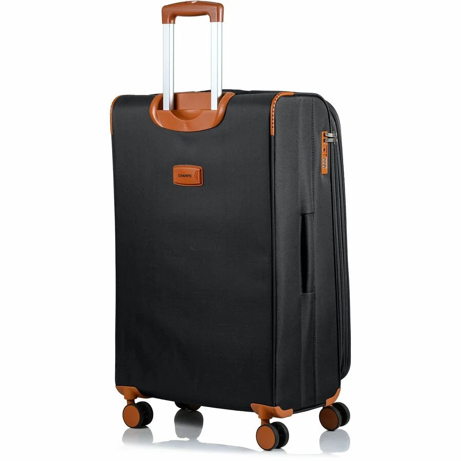 CHAMPS Classic Collection, 3-piece Softside Luggage set, Black