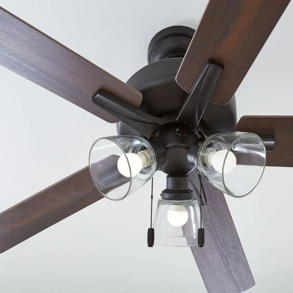 Better Homes & Gardens 52" Bronze Transitional Ceiling Fan, 5 Reversible Blades, 3 LED Bulbs Included