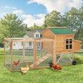 YODOLLA Chicken Coop 100" Wooden Large Chicken Cage with Run Chicken Coop for 6 8 Chickens,Chicken Run Hen House with 3 Nesting Boxes