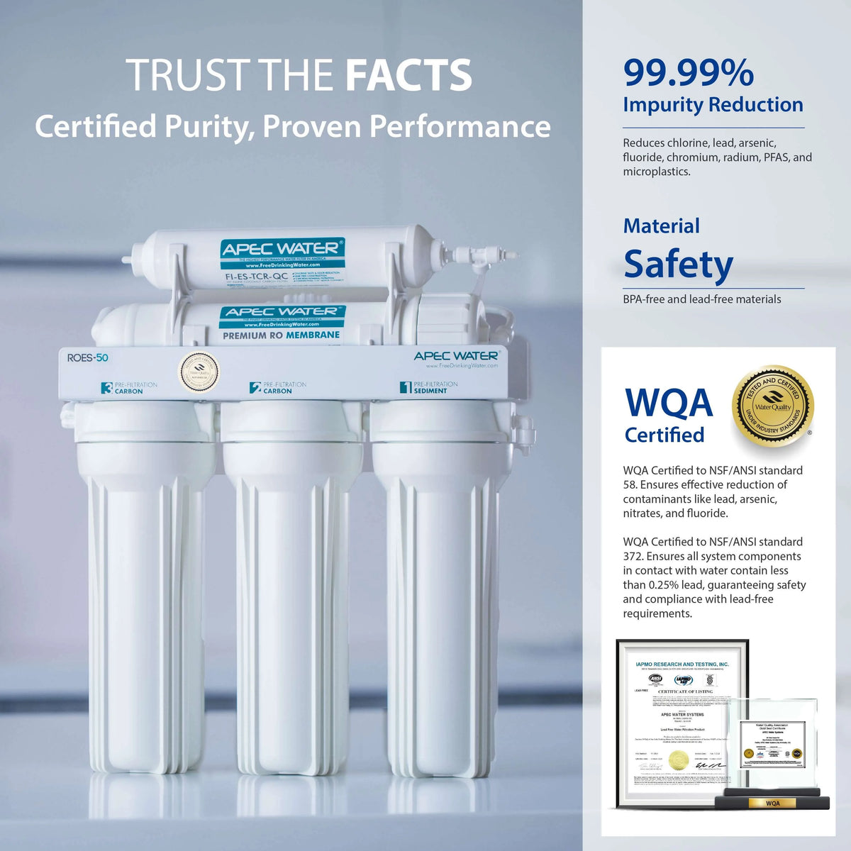 APEC Ultra Safe Reverse Osmosis Drinking Water Filter System (ESSENCE ROES-50)