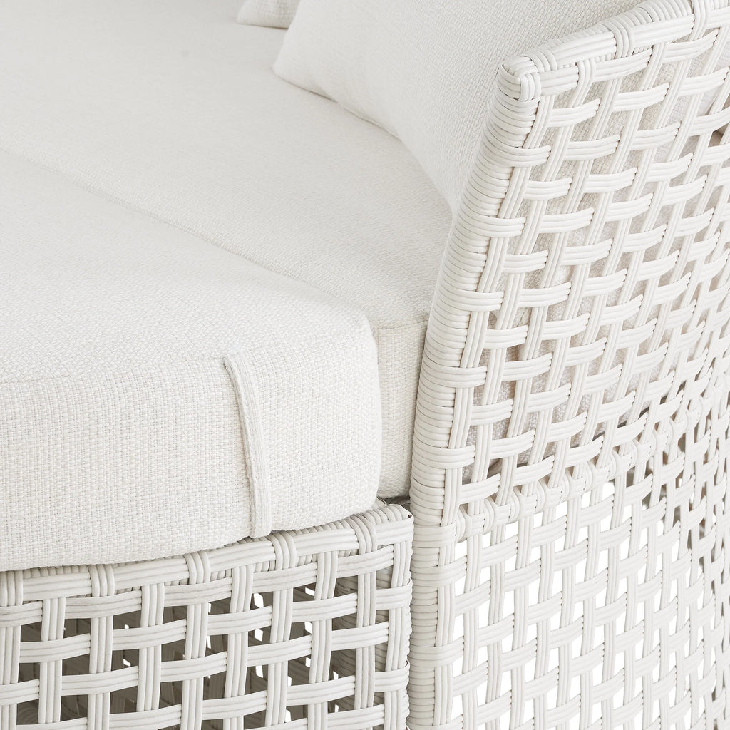 Mainstays Tuscany RIdge Outdoor Daybed - White with Cream