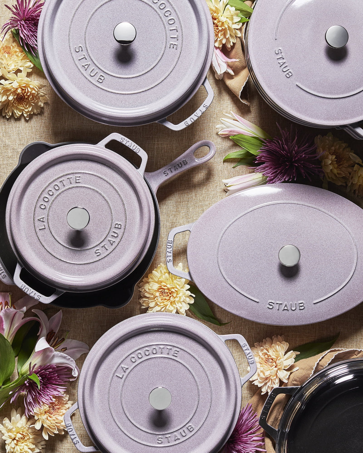 Staub Cast Iron 7-qt Round Cocotte - Grenadine