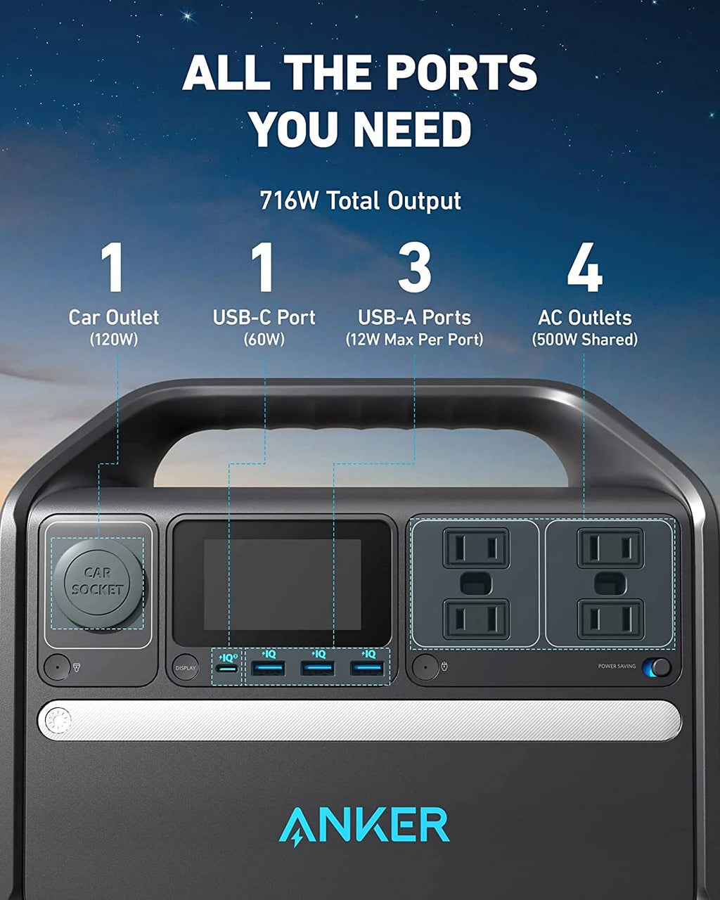 Anker 500W Continuous Solar Generator