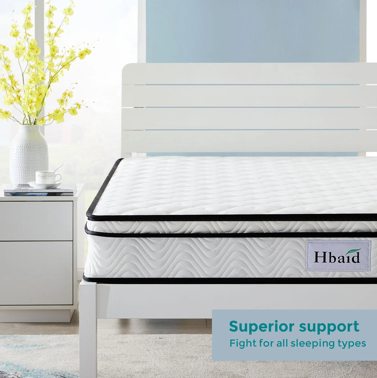 8 Inch, Gel Memory Foam Mattress Hybrid Mattresses in a Box, Twin Mattress