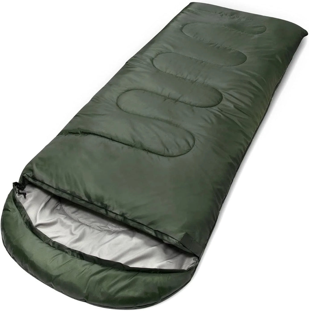 10 Pack Bulk Wholesale of Cold Weather Hooded Sleeping Bags for Adults, Kids, Homeless, Camping, Indoors, Outdoors - 10 Count Hooded Sleeping Bags in Black 71"L x 30"W