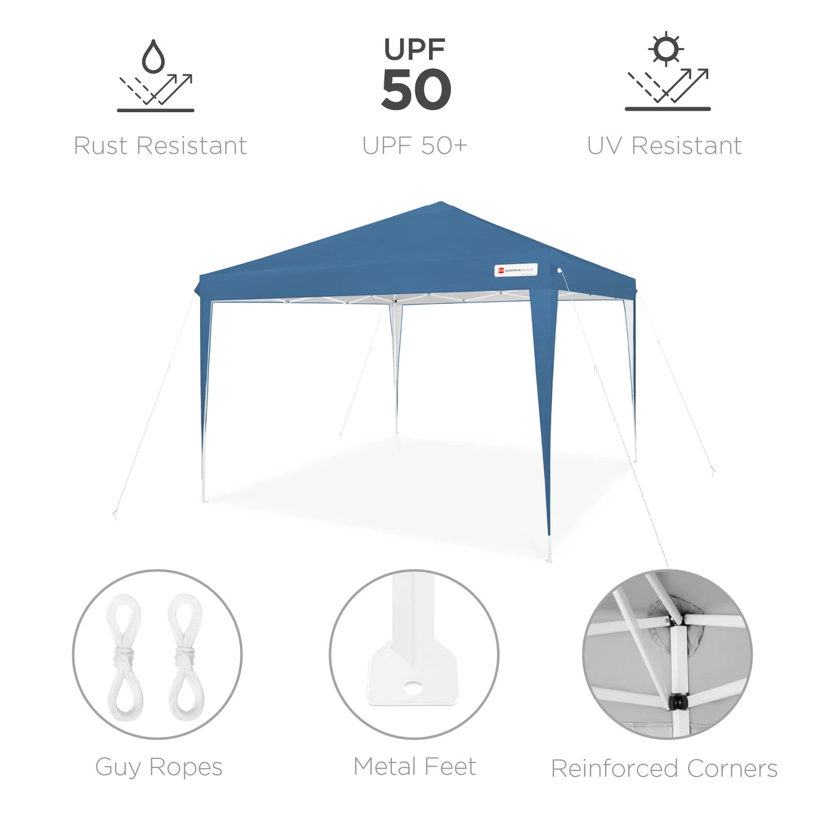 Best Choice Products 10x10ft Pop Up Canopy Outdoor Portable Adjustable Instant Gazebo Tent w/ Carrying Bag - White