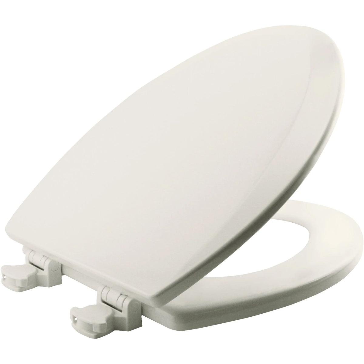 Bemis Elongated Enameled Wood Toilet Seat in White with Easy?Clean? Hinge