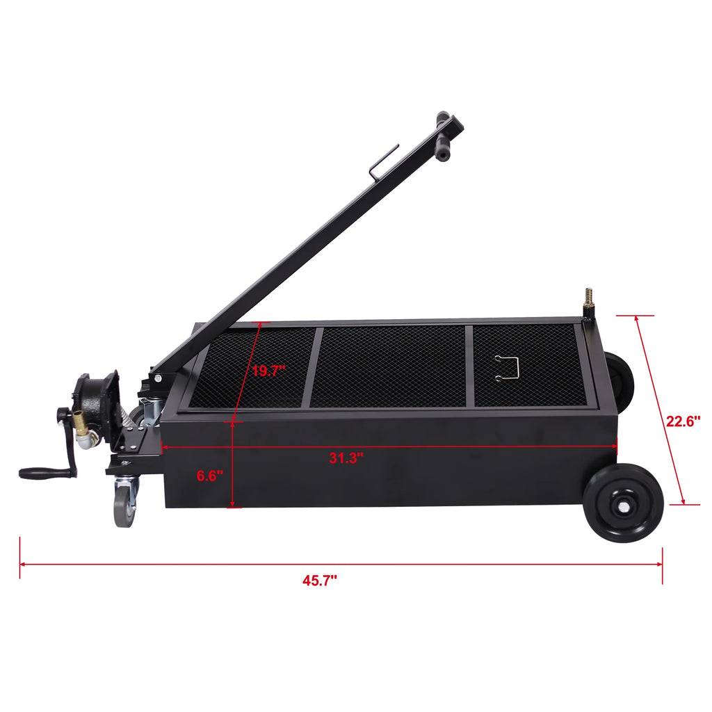 CLEARANCE! 20-Gallon Low-Profile Oil Drain with Pump Truck Oil Drain Pan Dolly