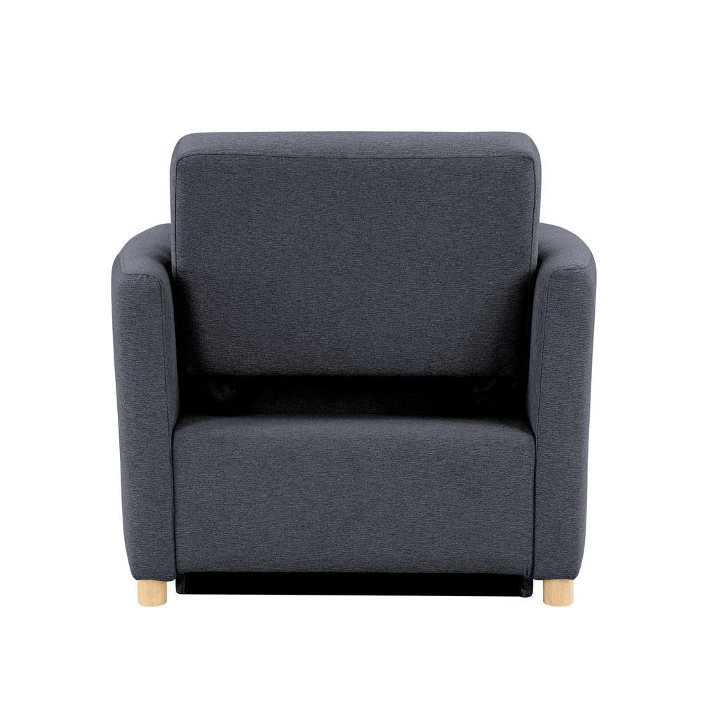 Serta Carly Scandinavian Style Convertible Chair, Ivory Fabric