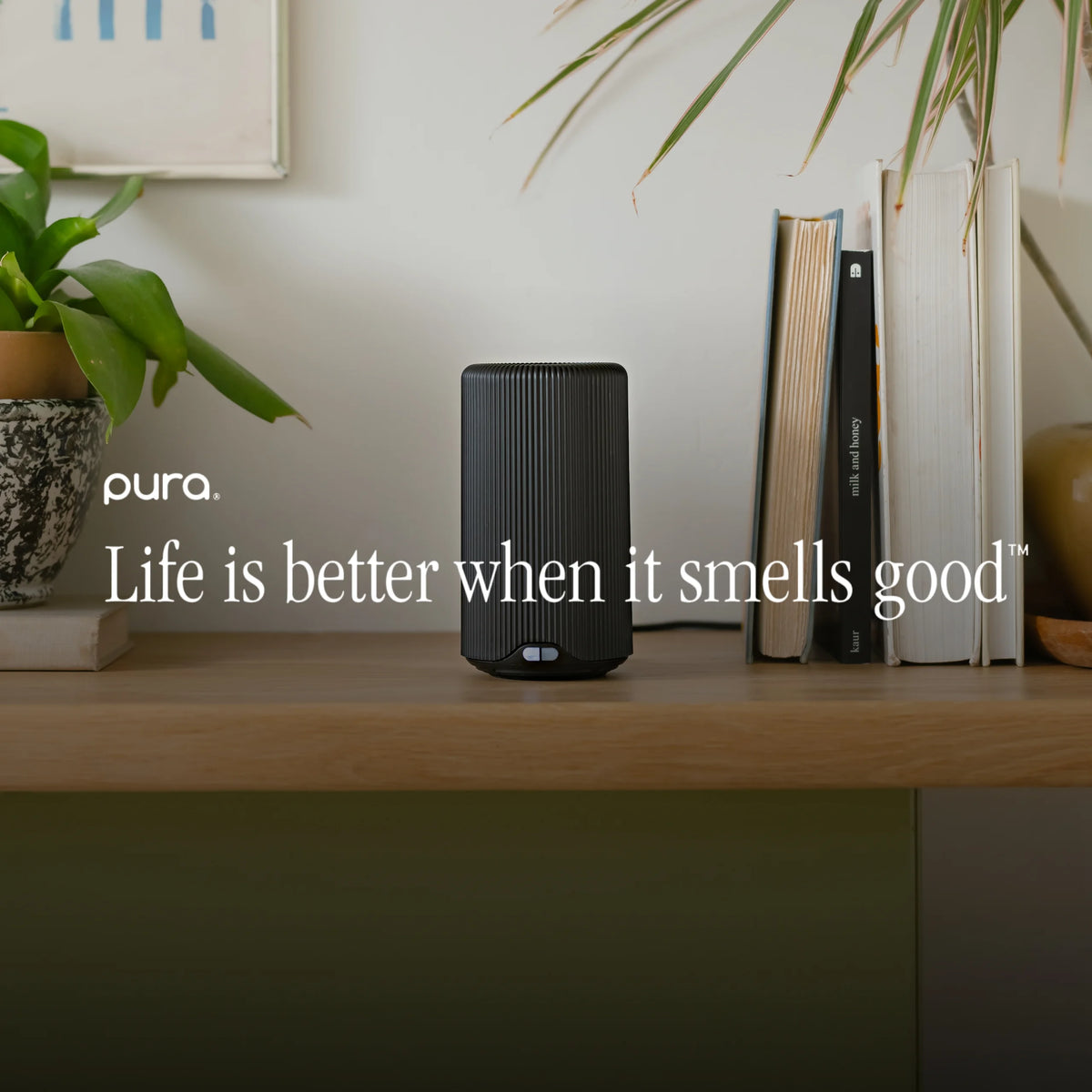 Pura Plus - Smart Fragrance Diffuser for Large Spaces - Automatic Fragrance Vial Detection - Wi-Fi Smart Diffuser for Luxury Home Scenting - Black