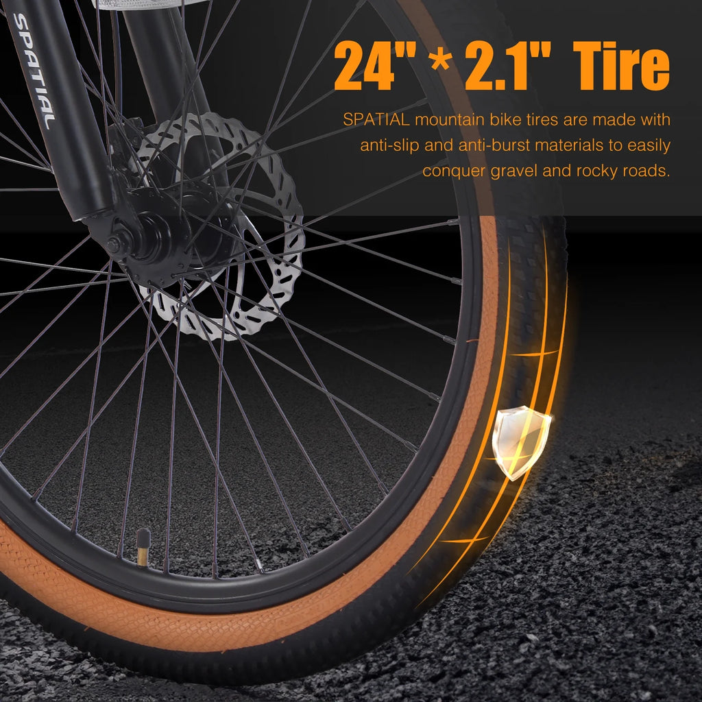 SPATIAL 24/26/27.5/29 inch Mountain Bike,8/21 Speed Lightweight Aluminum Magensium Frame Mountain Bicycle,Fits Men Women Teenagers Adult Disc Brake MTB Bicycle