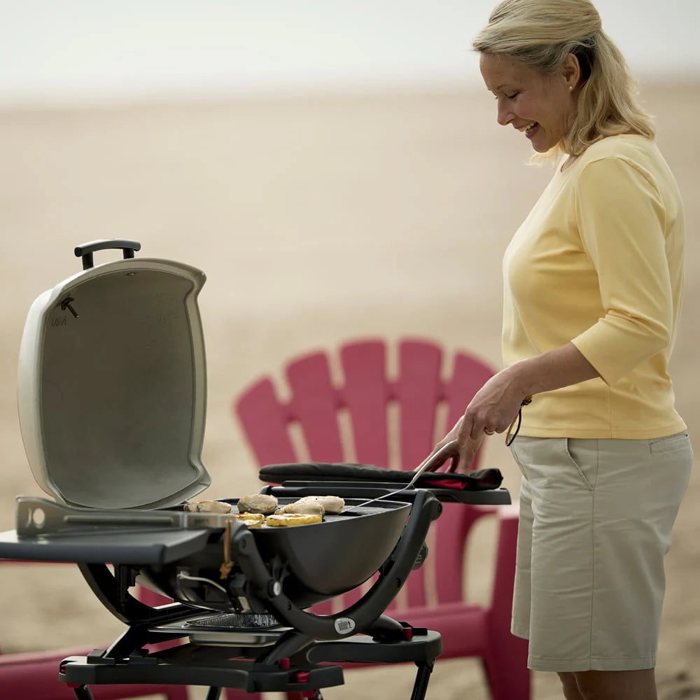 Weber Q 2200 1-Burner Portable Gas Grill, Titanium