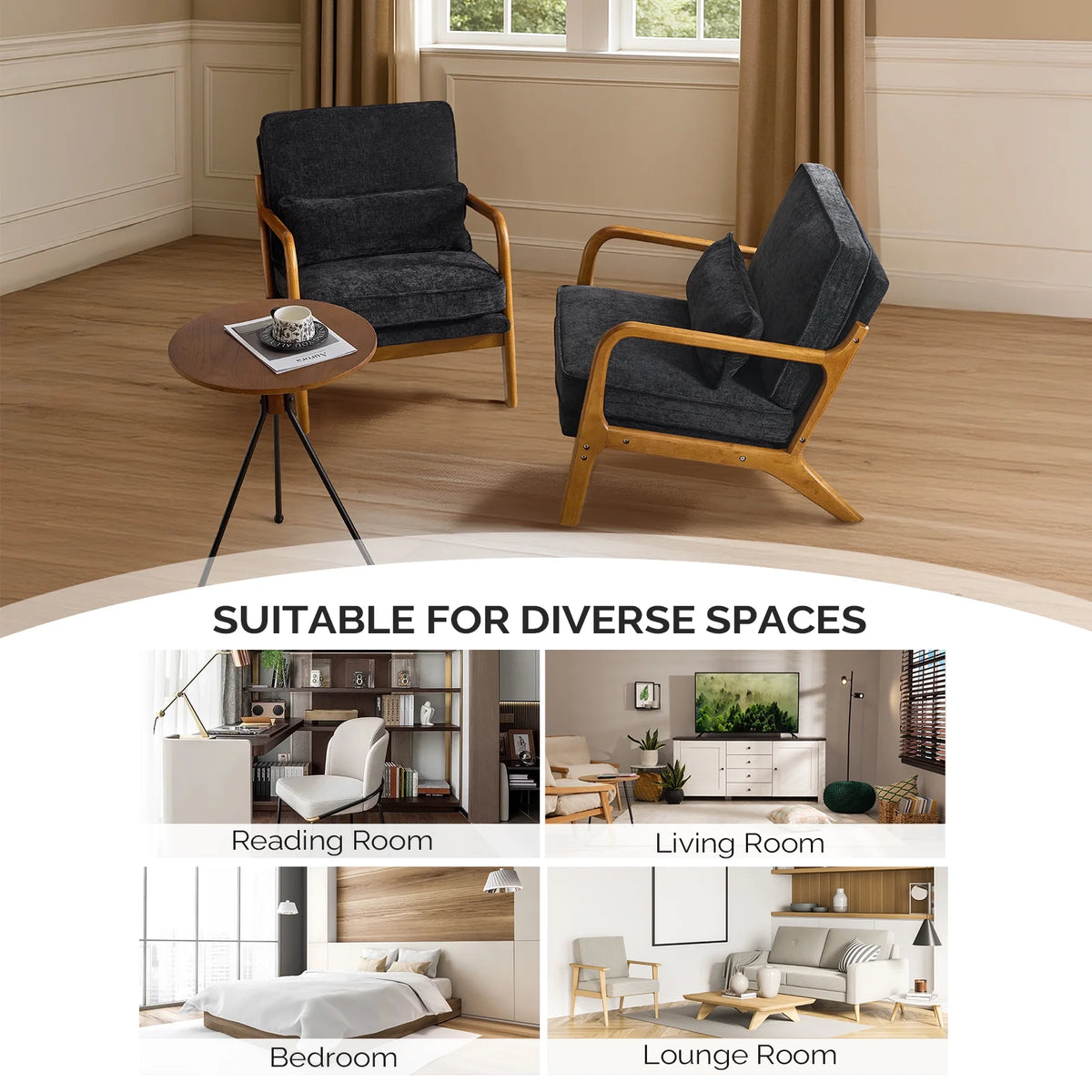 Ktaxon Accent Chair Corduroy Upholstered Armchair, Reading Club Chair with Pillow and Solid Wood Frame for Living Room Bedroom Furniture Off White