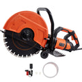 BENTISM 9'' Electric Concrete Saw Wet/Dry 4.5 in Cutting Depth Saw Cutter with Water Pump and Blade, Masonry Saw for Granite, Brick, Porcelain, Reinforced Concrete and Other Material