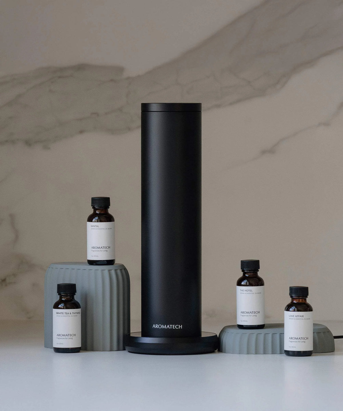 AromaTech New AroMini BT Plus Scent Diffuser w/Bluetooth Cold-Air Diffusion Scent Machine for Home, Office, Hotel, Spa Nebulizing Diffusion System for Essential Oil Blends (Black)