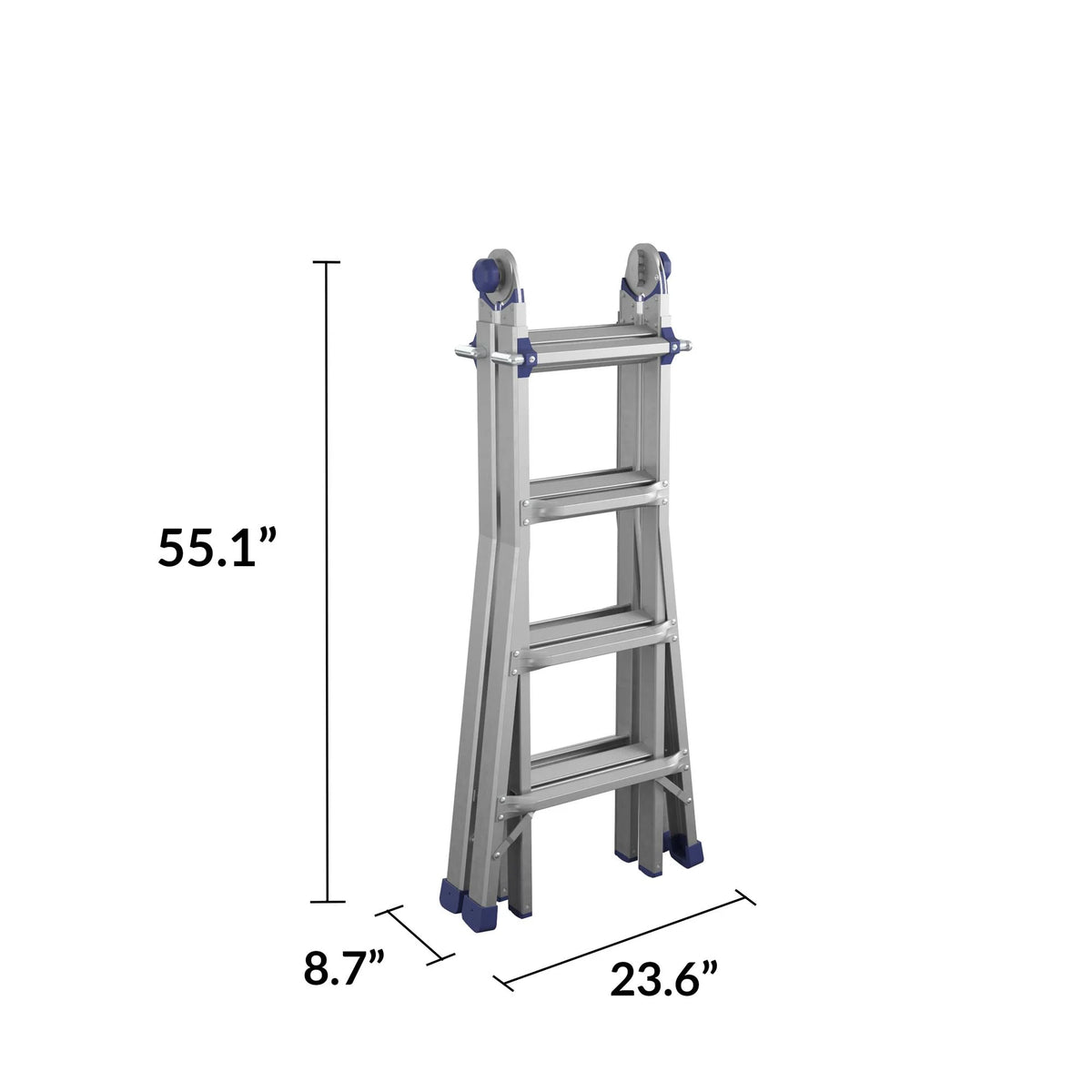 COSCO 18ft Reach Height Aluminum Multi-Position Ladder ,300 lb. Load Capacity Type IA Duty Rating