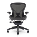 Herman Miller Aeron Chair Size B (𝙍𝙚𝙛𝙪𝙧𝙗𝙞𝙨𝙝𝙚𝙙) Fully Loaded PostureFit Clip‑Latch Adjustable Arms and 12‑Year Warranty along with 3 Yr Mechanical Warranty