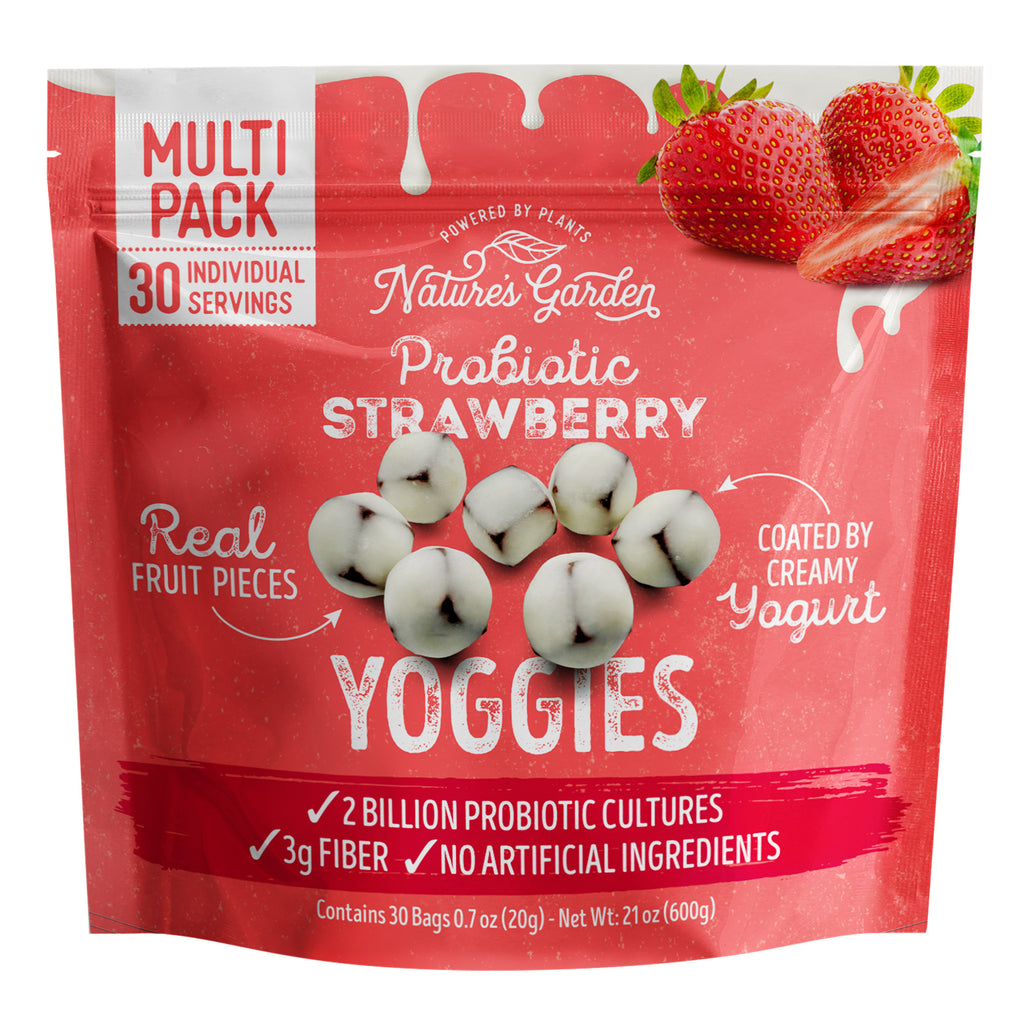 Nature's Garden, Probiotic Strawberry Yoggies, 0.7 oz,  30-count