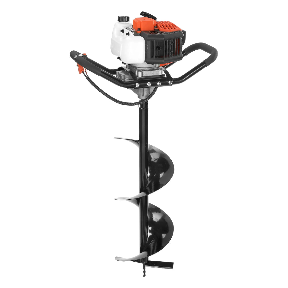 BENTISM Post Hole Digger 52cc Gas Powered Earth Digger 2 Auger Drill Bit 6" & 10"