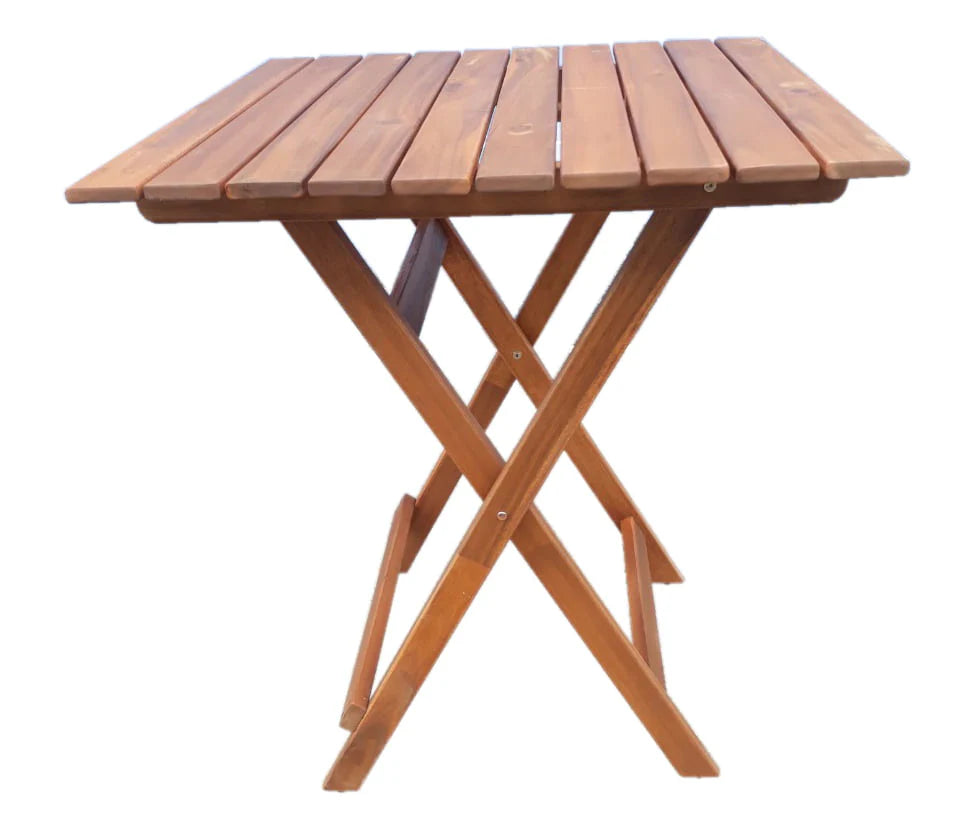 Mainstays Outdoor Patio 3-Piece Wood Bistro Set, Natural Color