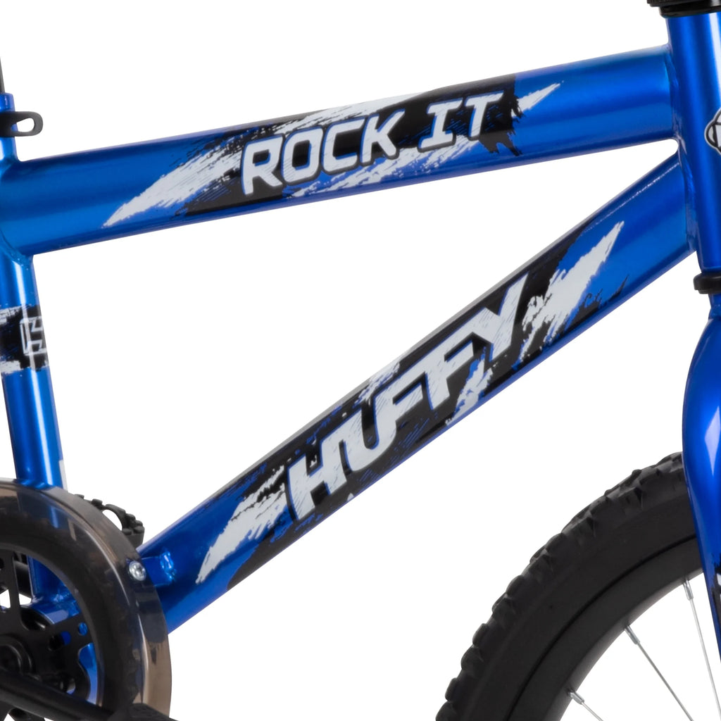 Huffy 20" Rock It Kids' Bike, Fits Riders 44"-56", Blue, Child, Boys