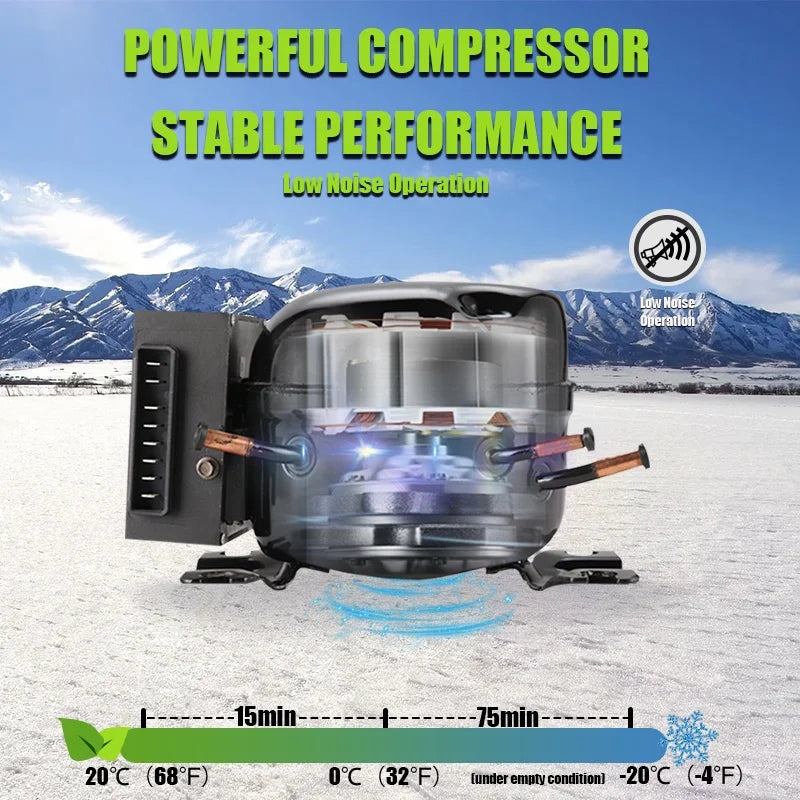 Alpicool CF55 Portable Refrigerator 12 Volt Car Freezer 58 Quart(55 Liter) Vehicle, Car, Truck, RV, Boat, Mini fridge freezer for Driving, Travel, Fishing, Outdoor -4F to 68F