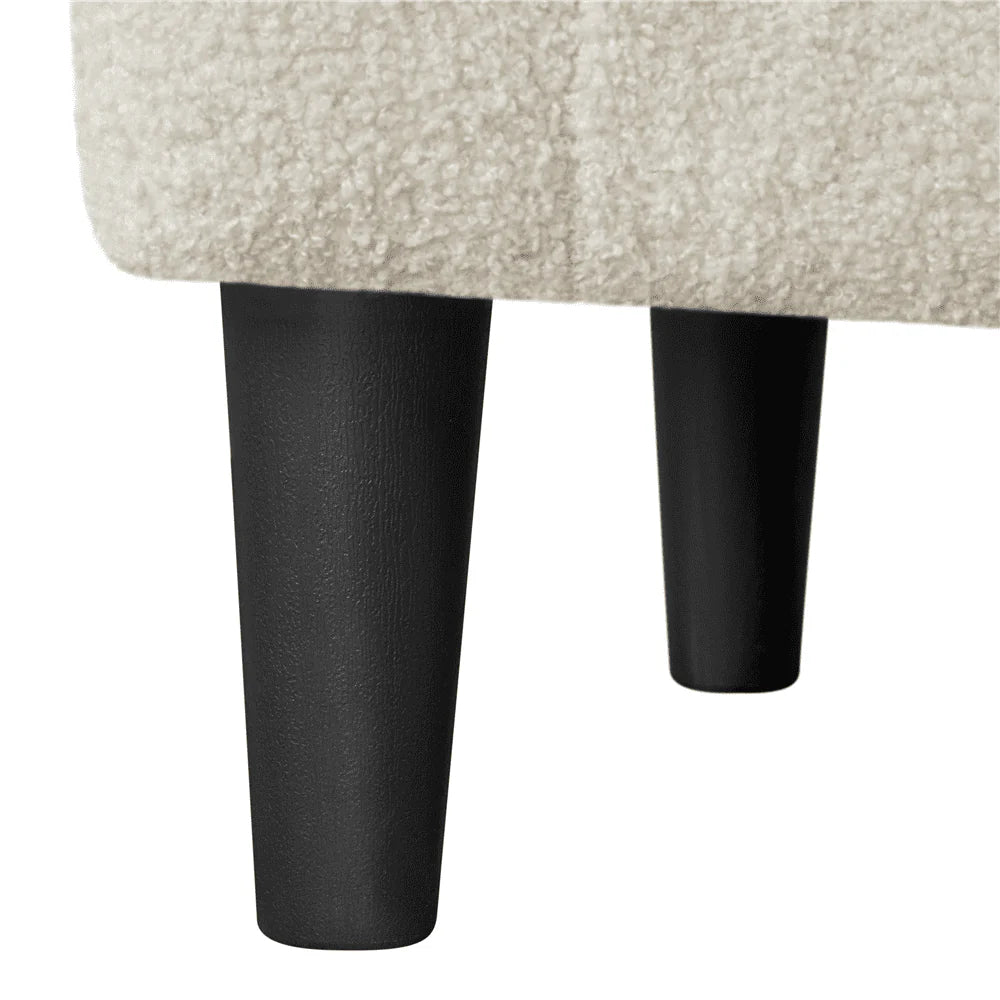 Yaheetech Upholstered Club Chair Accent Barrel Chair, Ivory