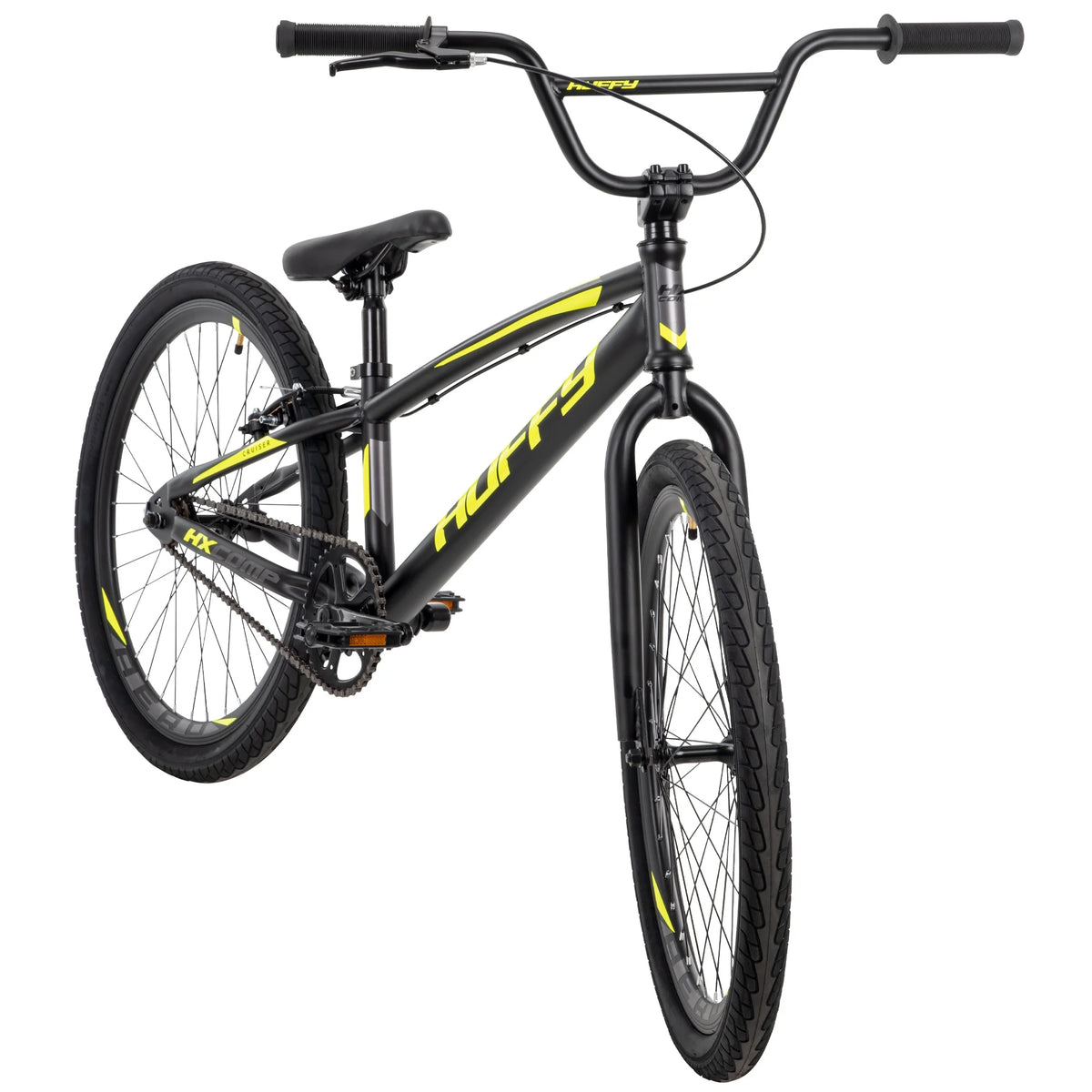 HX Cruiser 24-inch BMX Bike for Boys, Black/Yellow
