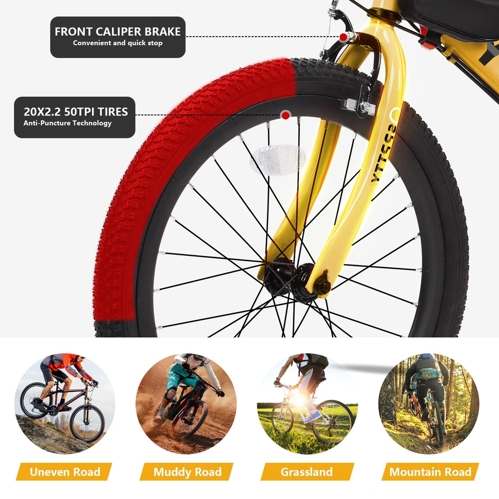 SPPTTY 20-24 inch Bike,6-Speed Mountain Bike for Men Women Boys Girls,Comfort Saddle,Blue