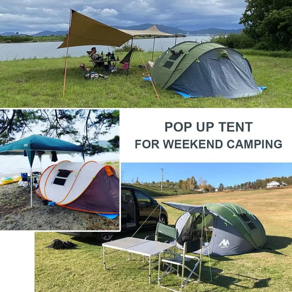 4-6 Person Pop Up Tents Waterproof Windproof Instant Tent for Camping Hiking
