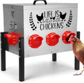 50LB Large Automatic Chicken Feeder 8 Feeding Ports, No-Waste Poultry Feeder, with Adjustable Legs & Locking Lid