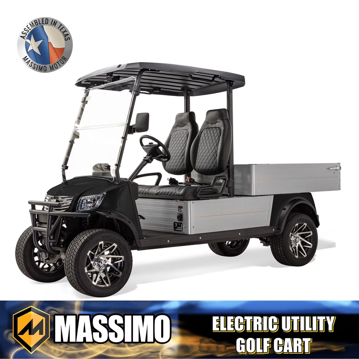 Massimo MVR Cargo Max Electric Utility Golf Cart 48V 5kW Motor - Blue
