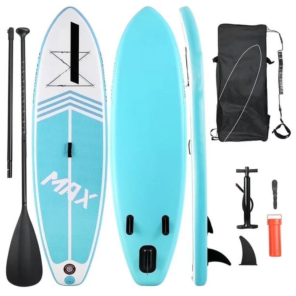 Naipo 10 in Inflatable Stand up Paddle Board 6 in Thick  SUP Paddle Board with Paddleboard Accessories Triple Action Pump Fishing Green