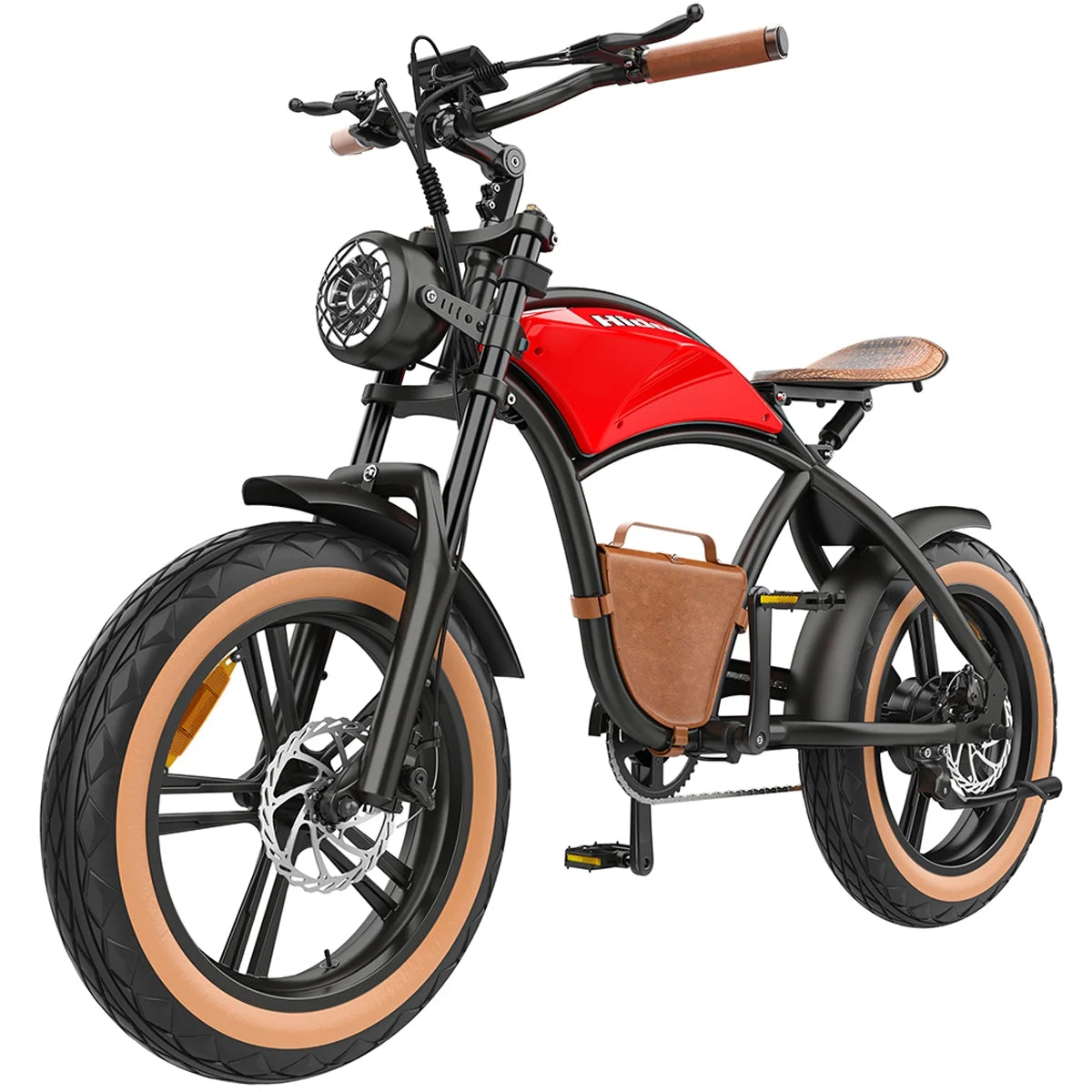 Hidoes B10 Electric Mountain Bike for Men/Woman 1000W Adult Electric Bicycle 20" Fat Tire Off Road E-bike with Removable Battery up to 28 mph,Free Shipping, Red