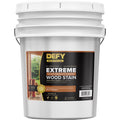 DEFY Extreme Wood Stain and Sealer in One - 5 Gallon Semi-Transparent Waterproof Coating for All Wood Types - Butternut