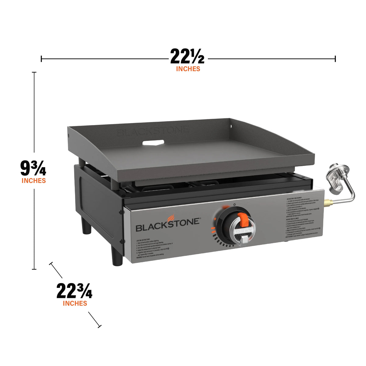 Blackstone 17 Original Tabletop Griddle with Stainless Steel Front Panel