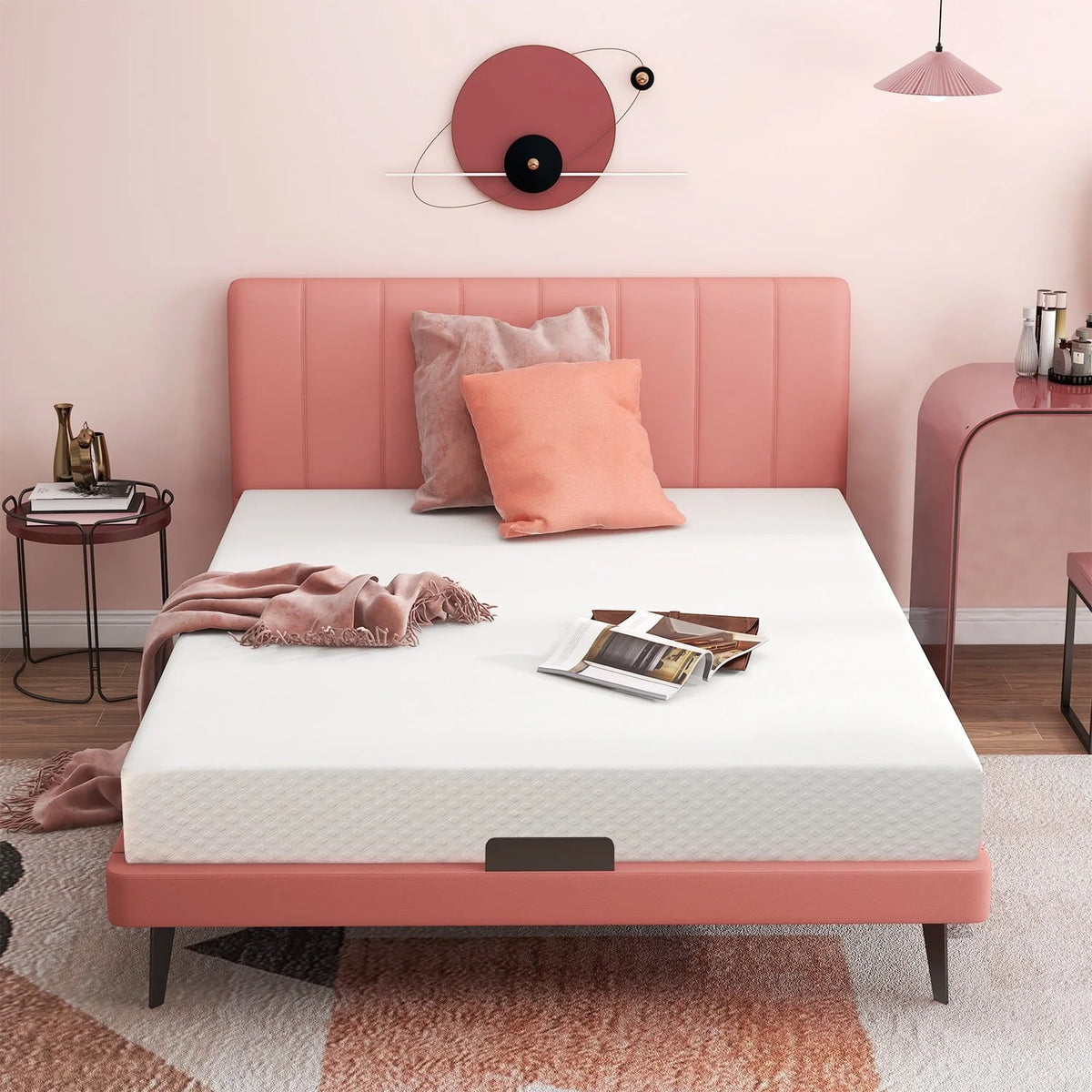 Twin Mattress,Smiaoer 8" Cool Gel Memory Foam Mattress with Removable Cover Mattress in a Box Medium Firm Mattress