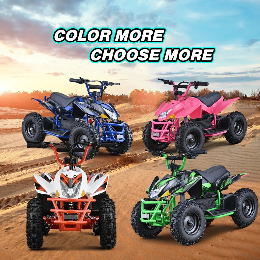 Aoemoe 500W Ride-On Racer 15mph Speed, 36V Battery, 45 60 Min Play, Blue