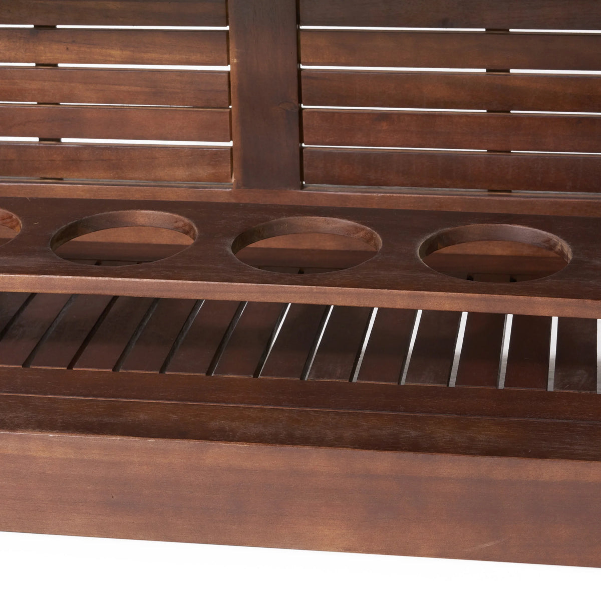 Ashlin Outdoor Acacia Wood Bar, Rich Mahogany