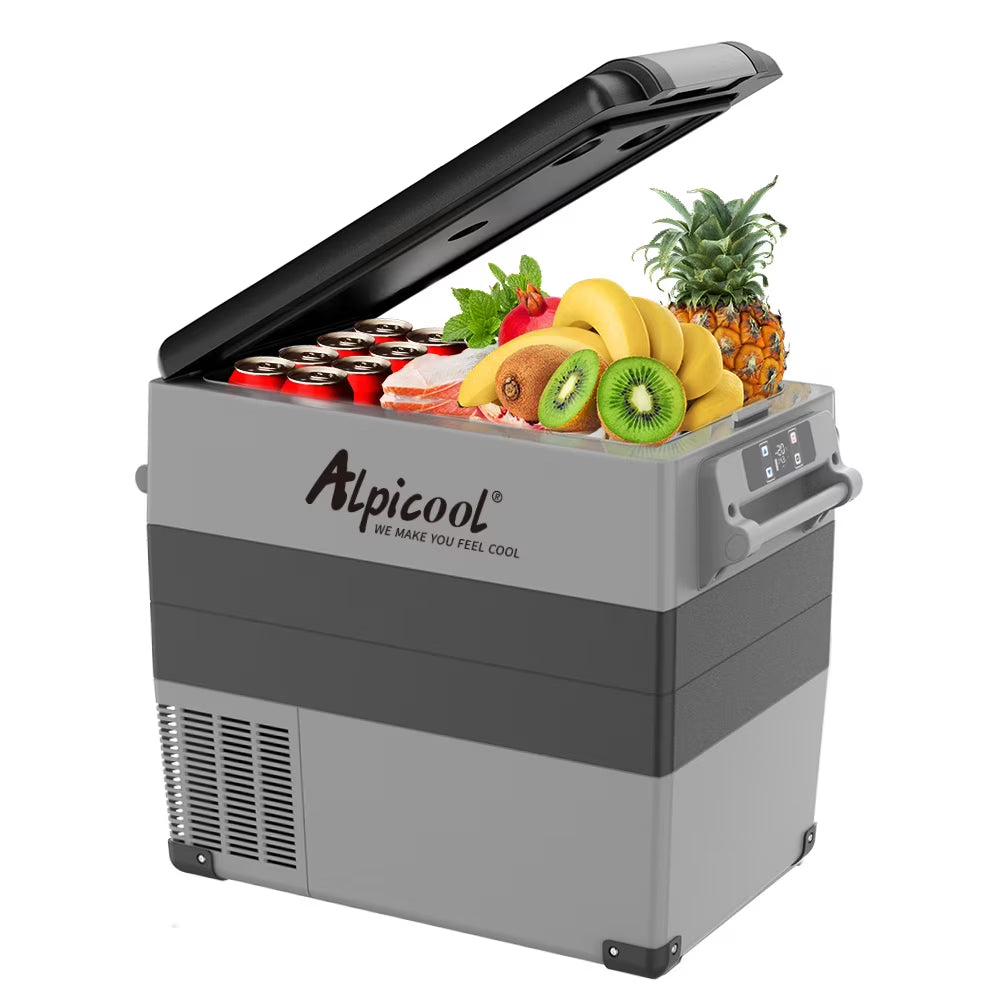 Alpicool CF55 Portable Refrigerator 12 Volt Car Freezer 58 Quart(55 Liter) Vehicle, Car, Truck, RV, Boat, Mini fridge freezer for Driving, Travel, Fishing, Outdoor -4F to 68F