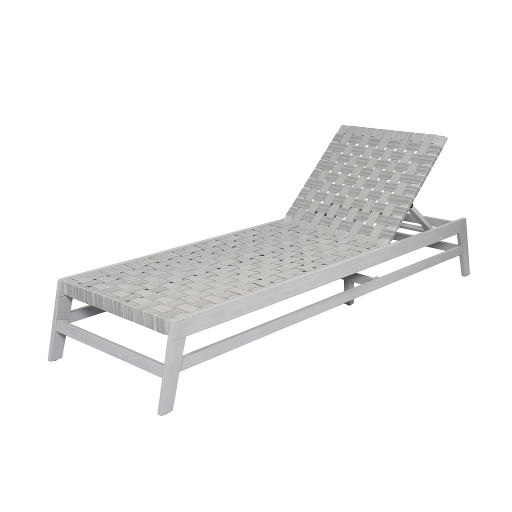Christopher Knight Home Outdoor Wood Chaise Lounge Chair, Adjustable 4-Position Recliner with Rope Seat, Teak