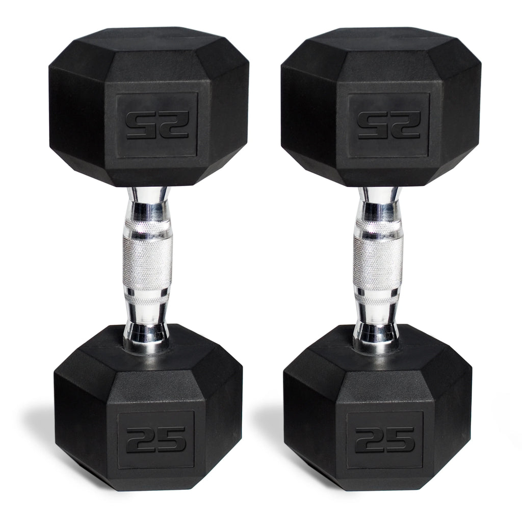 CAP 150lb Rubber Hex Dumbbell Set