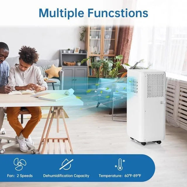 10000 Btu Portable Air Conditioners, 3-in-1 AC Unit, Dehumidifier, and Fan Mode, Portable AC with 24H Timer & Remote Control for Home, Office, School