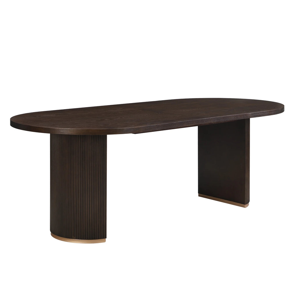 Christopher Knight Home Minimalist 88 Oval Dining Table for 4-6, Espresso