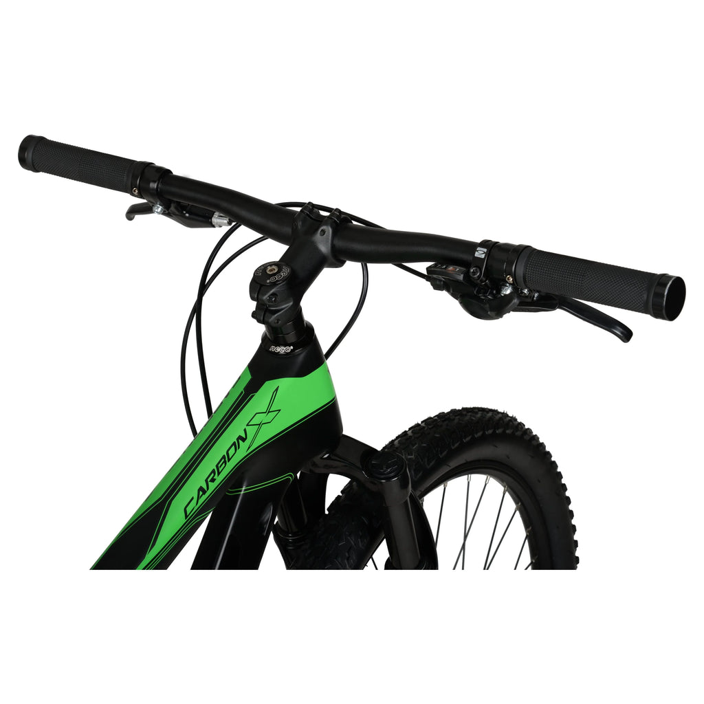 Hyper 29" Carbon Fiber Men's Mountain Bike, Black/Green