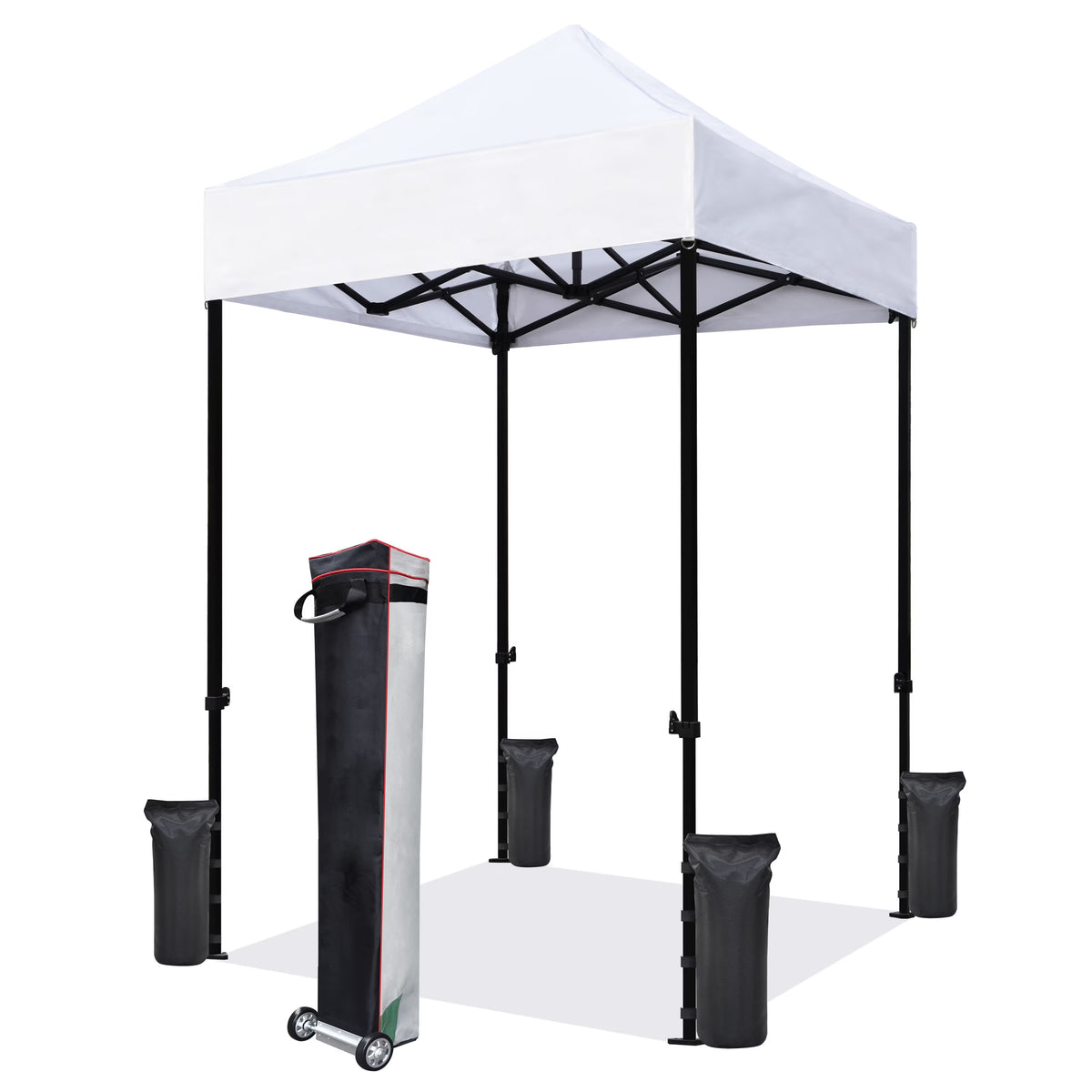 Eurmax 5x5 Pop up Canopy Outdoor Heavy Duty Tent,Ruby