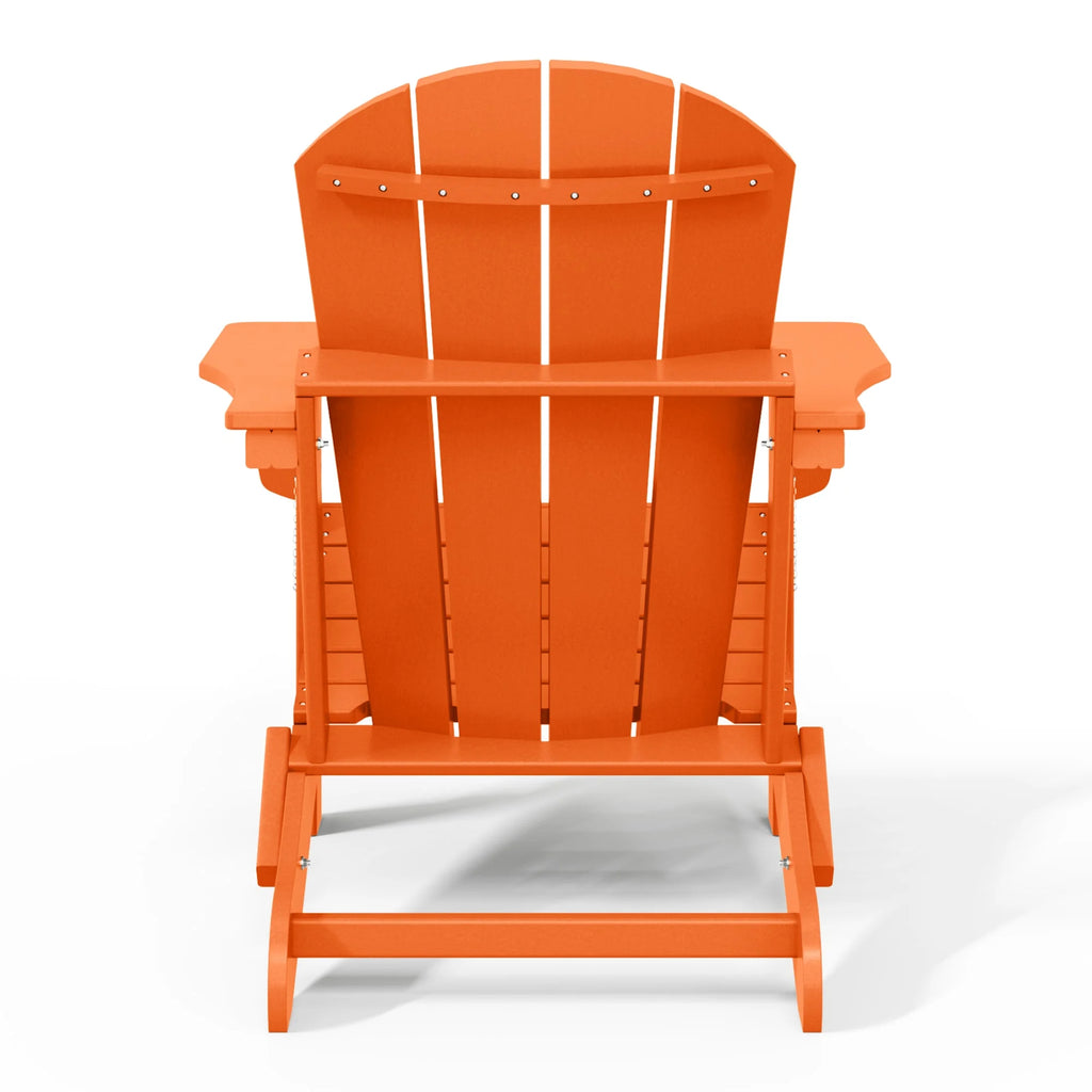 Westintrends Outdoor Folding HDPE Adirondack Chair, Patio Seat, Weather Resistant, Dark Brown
